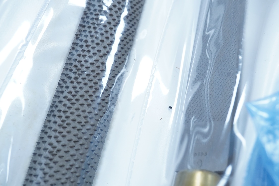 Thirty-three woodworking timber rasps by Auriou, including riffler rasps, taper rasps, square rasps, curved cabinet rasps, etc., all new in the original packets